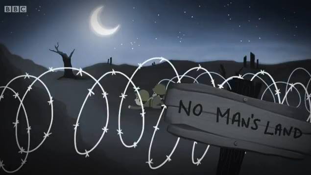 No man's land at night animated sequence
