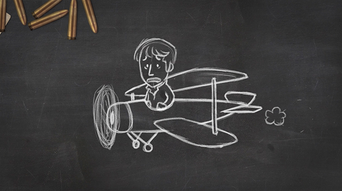 World War One Trenches Blackboard Animation 1