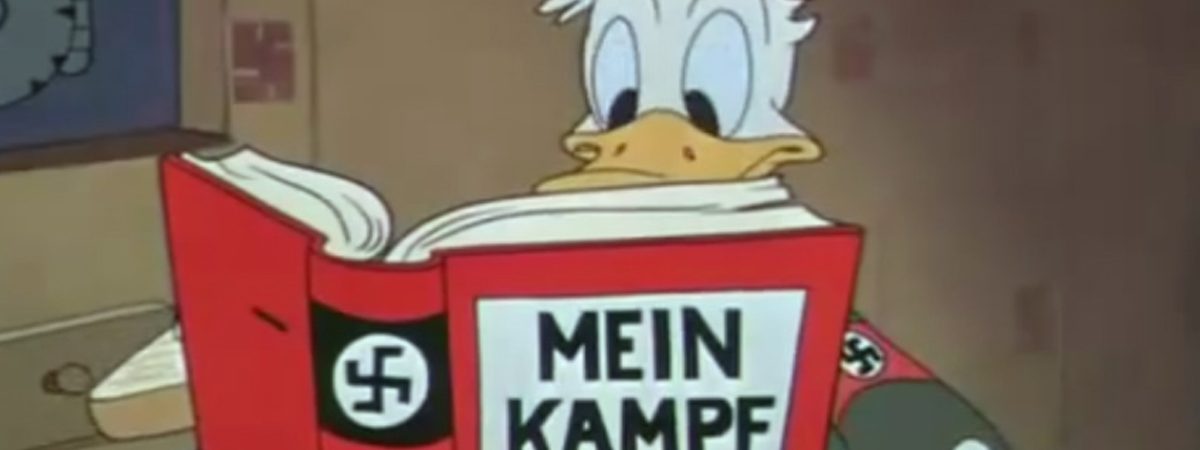 Propaganda War Time Animation Donald Duck Mein Kampf Der Fuehrers Face