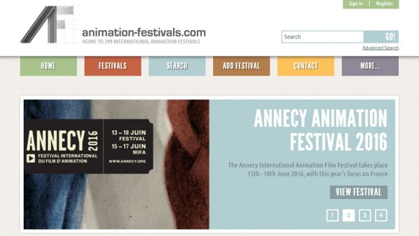 Animation Festivals Directory List Website