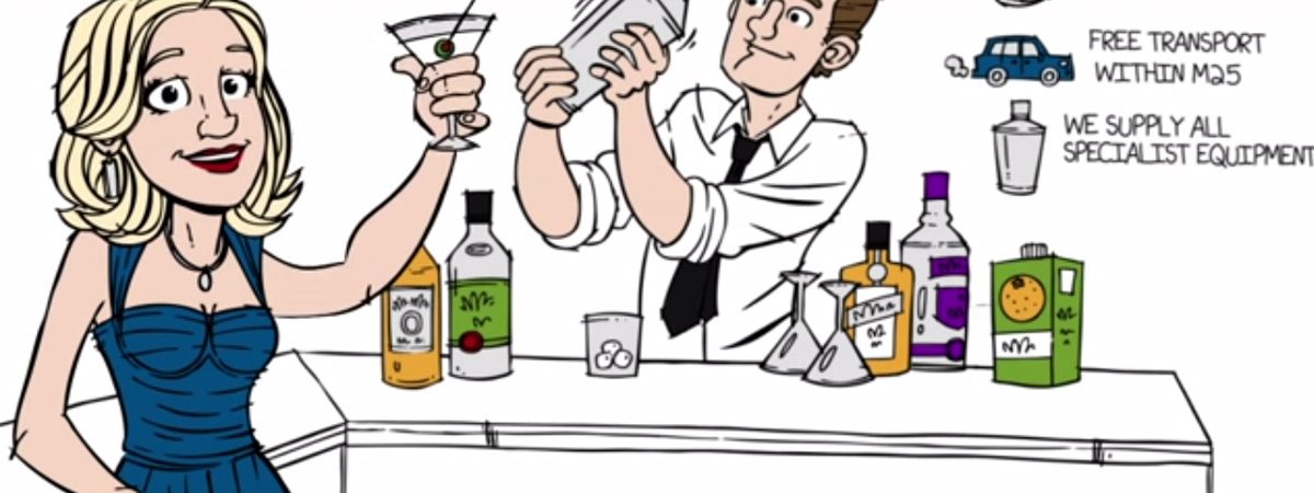Hire The Barman Whiteboard Animation Color