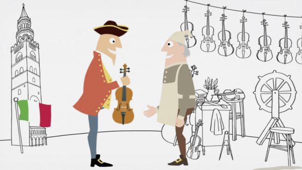 Part explainer animation, part promotional film for Cozio Tarisio violins